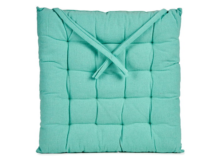 Giftdecor Cojin Silla Liso Turquesa 40x40x5.5 cm (Set de 12)