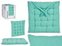 Giftdecor Cojin Silla Liso Turquesa 40x40x5.5 cm (Set de 12)