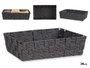 KIPIT Cesta de tela rectangular negra sin asas