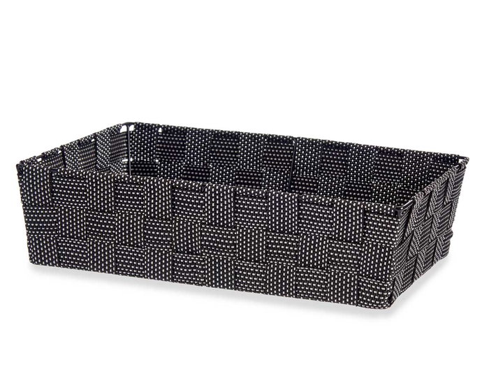 KIPIT Cesta de tela rectangular negra sin asas KIPIT Cesta de tela rectangular negra sin asas