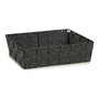 KIPIT Cesta de tela rectangular negra sin asas