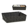 KIPIT Cesta de tela rectangular negra sin asas