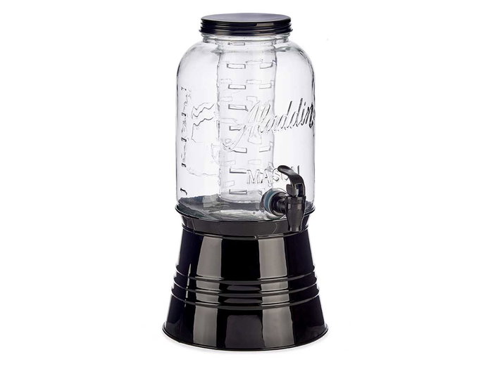 VIVALTO Jarra con Soporte y Enfriador 3800 ml Negro 20x37.5x20 cm (Set de 6)