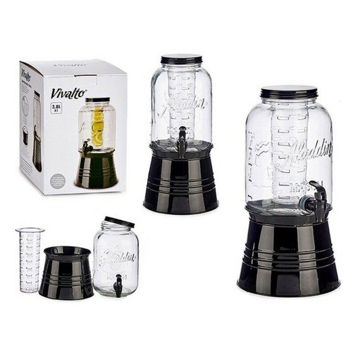 Vivalto Jarra con soporte y enfriador 3800 ml Negro Vivalto Jarra con soporte y enfriador 3800 ml Negro