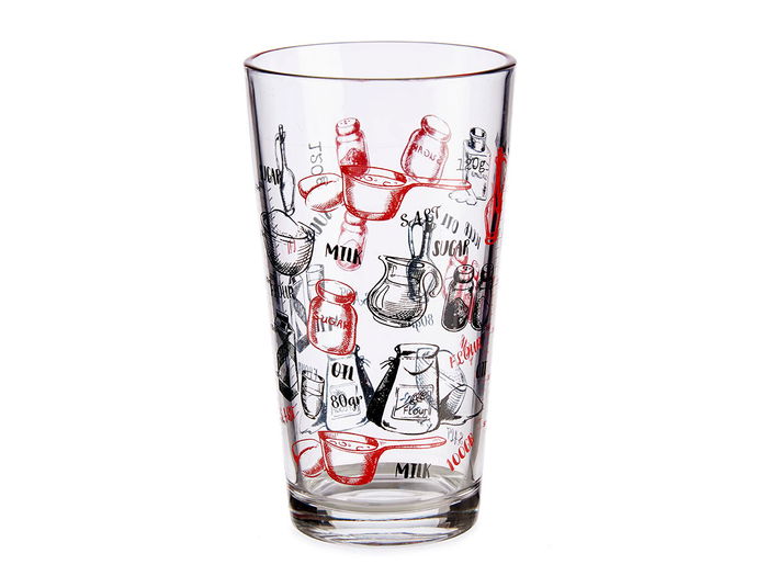 Vivalto Vaso Medidor Recetas 450 ml Vidrio Estampado Cubiertos 8.7x14.8x8.7 cm (Set de 36)