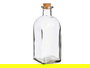 Vivalto Frasca Vidrio 750 ml con Tapón de Corcho - Dimensiones: 8 cm (Ancho) x 21 cm (Alto) x 8 cm (Largo) (Set de 24)