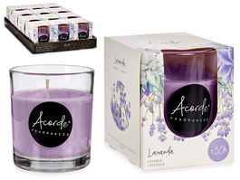 Acorde Vela Vaso 30 Horas Lavanda 7 x 7 x 7 cm (Set de 12)