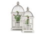 Giftdecor Set 2 Jaulas Madera Blanca Cuadrada 30x30x59 cm