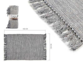 Giftdecor Alfombra de Algodon Gris 120 x 180 cm (Set de 6)