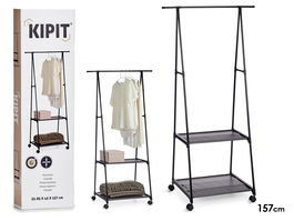 Kipit Perchero Metal Negro 157 cm (Set de 4)