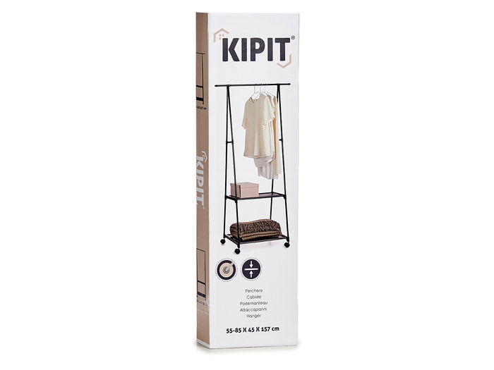 Kipit Perchero Metal Negro 157 cm (Set de 4)