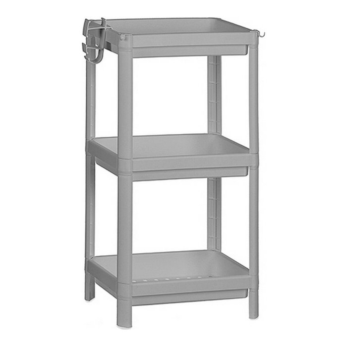 Berilo Estantería de Plástico Gris con 3 Baldas de 70,5 cm