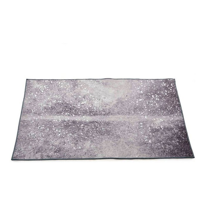 GIFTDECOR Alfombra Gris con Manchas Plateadas 100x150 cm