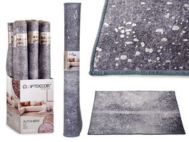 Giftdecor Alfombra Gris 100 x 150 cm con Manchas Plateadas (Set de 9)