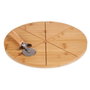 Kinvara Plato para Pizza de Bambú de 35 cm con Cortador de Pizza (Set de 6)