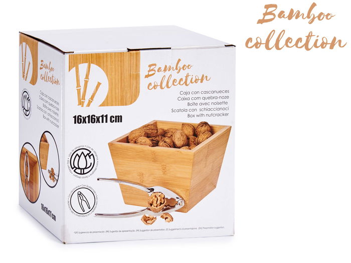 Kinvara Caja Bambú con Cascanueces 16 x 11 x 16 cm (Set de 12) Kinvara Caja Bambú con Cascanueces 16 x 11 x 16 cm (Set de 12)