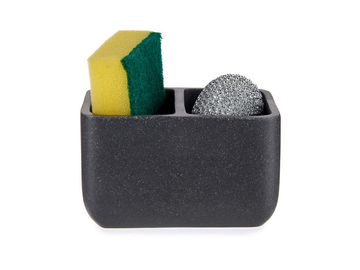 Kinvara Estropajero Doble Piedra Gris Poliresina 12x11x9 cm (Set de 18)