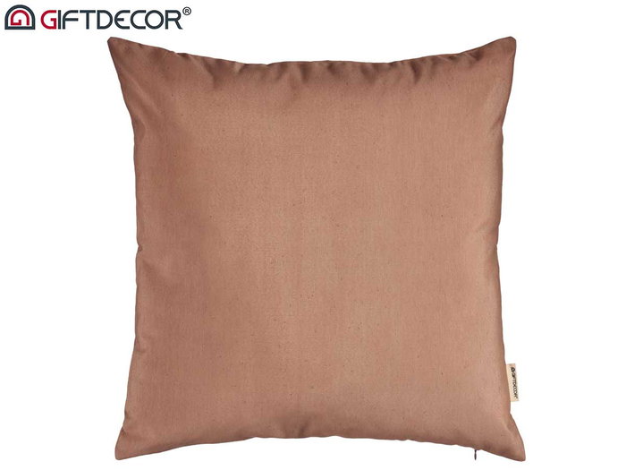 GIFTDECOR Funda Cojín con Cremallera Marrón 60x60 cm