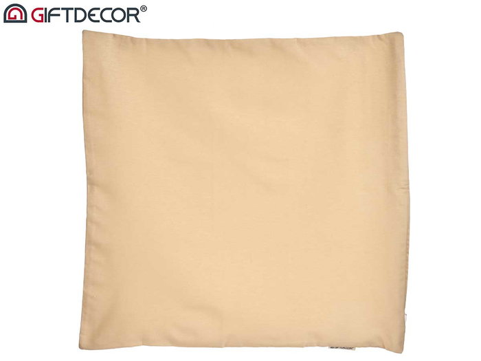 Giftdecor Funda Cojín con Cremallera 60x60 Crudo (Pack de 24)