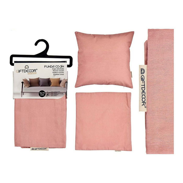 Giftdecor Funda Cojín con Cremallera Rosa 60x60 cm
