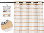 Cortina Visillo Rayas Marron 140x260 cm Giftdecor (Set de 6)