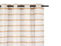 Cortina Visillo Rayas Marron 140x260 cm Giftdecor (Set de 6)
