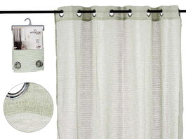 Cortina Visillo Menta Verde 140x260 cm Giftdecor (Set de 6)