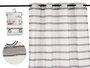 Cortina Visillo Rayas Gris 140 cm x 260 cm Giftdecor (Set de 6)