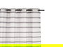 Cortina Visillo Rayas Gris 140 cm x 260 cm Giftdecor (Set de 6)