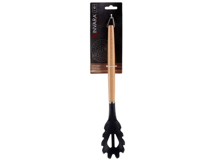Kinvara Cuchara para Espaguetis de Nylon con Mango de Madera de Haya, 32 cm (Set de 48)