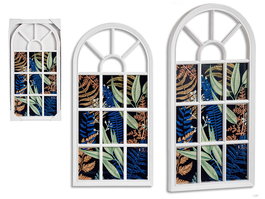 Giftdecor Portafotos Multiple Ventana Blanco 34.5x2.5x69.5 cm (Set de 6)