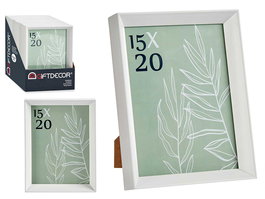 Giftdecor Portafoto Plástico Moldura Blanco 15x20 cm (Set de 24)