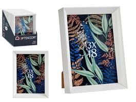 Giftdecor Portafoto Plástico Moldura Blanco 13x18 cm (Set de 24)