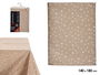 Kinvara Mantel Jacquard Antimanchas 140x180 cm Lunares Beige (Set de 8)