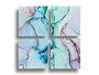 Giftdecor Set 4 Lienzo Mármol Azul 35x35 cm (Set de 6)