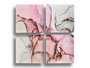 Giftdecor Lienzo 4 Piezas Mármol Rosa 35x35 cm (Set de 6)