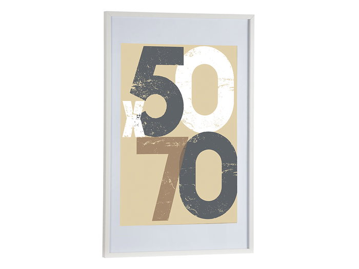 GIFTDECOR Portafotos de Pared Madera Paspartu 50x70cm Blanco Pack de 6