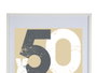 GIFTDECOR Portafotos de Pared Madera Paspartu 50x70cm Blanco Pack de 6