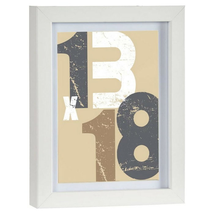GIFTDECOR Portafoto de Pared con Paspartú 13x18cm Blanco