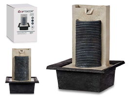 Giftdecor Fuente Cascada Grande con Bandeja, Plástico, 24 x 38 x 29.5 cm