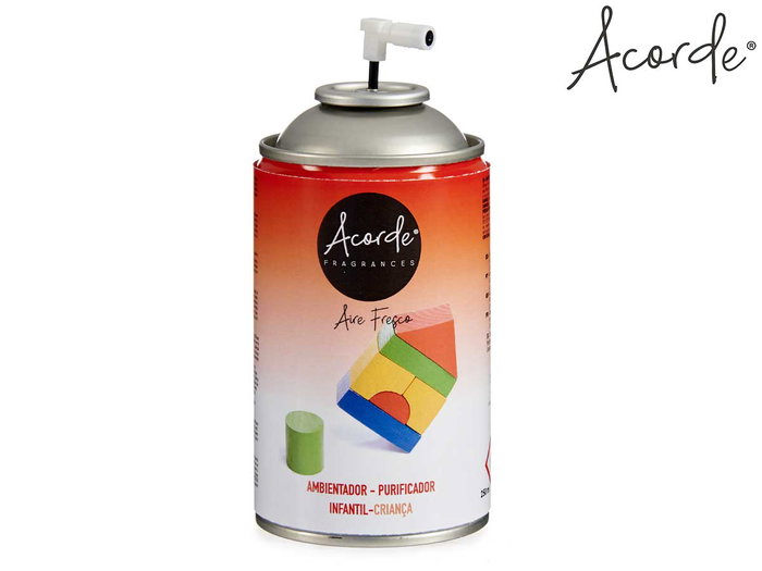 Acorde Recambio Ambientador Aerosol Infantil 250 ml 6,5x14,5x6,5 cm (Set de 6)