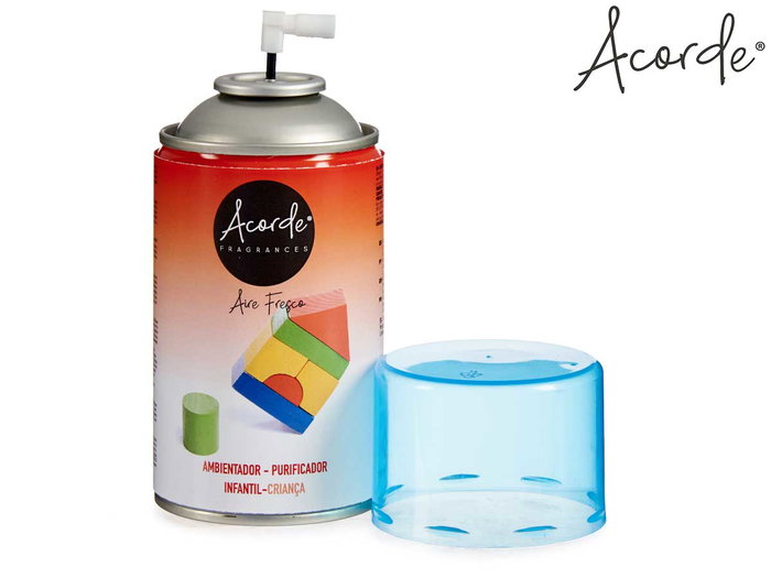 Acorde Recambio Ambientador Aerosol Infantil 250 ml 6,5x14,5x6,5 cm (Set de 6)
