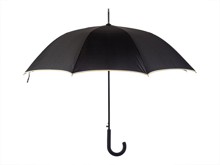 Arte Regal Paraguas 8 Varillas Negro con Borde Crema 12x5x86cm (Set de 12)