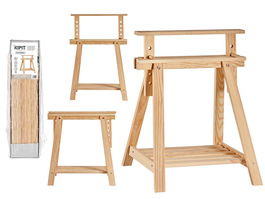 Kipit Caballete Regulable Madera Natural 71 x 18 x 11 cm