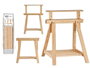 Kipit Caballete Regulable Madera Natural 71 x 18 x 11 cm