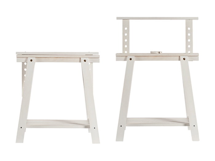 Kipit Caballete Regulable Madera Blanco 18 x 11 x 71 cm Kipit Caballete Regulable Madera Blanco 18 x 11 x 71 cm