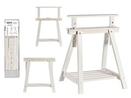 Kipit Caballete Regulable Madera Blanco 18 x 11 x 71 cm