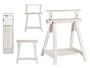 Kipit Caballete Regulable Madera Blanco 18 x 11 x 71 cm