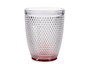Vivalto Vaso de Cristal con Puntos para Agua 300 ml Rojo Transparente 8x8x10 cm (Set de 48)