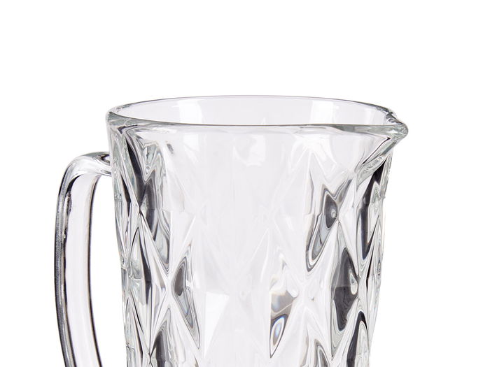 Vivalto Jarra Agua 1L Diamante Vidrio Transparente 12x19.5x17.7 cm (Set de 6)